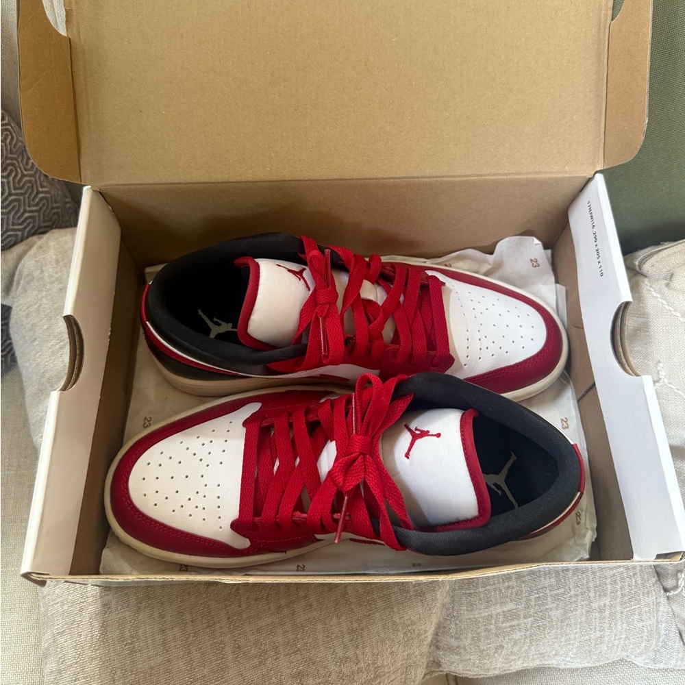 Jordan Red and Black Women's Sneakers - Picture 7 of 9